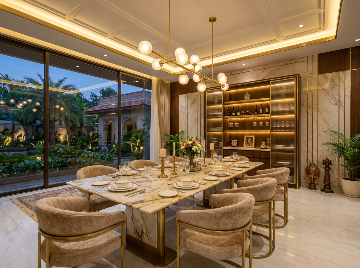 Luxury Italian Marble Dining Room