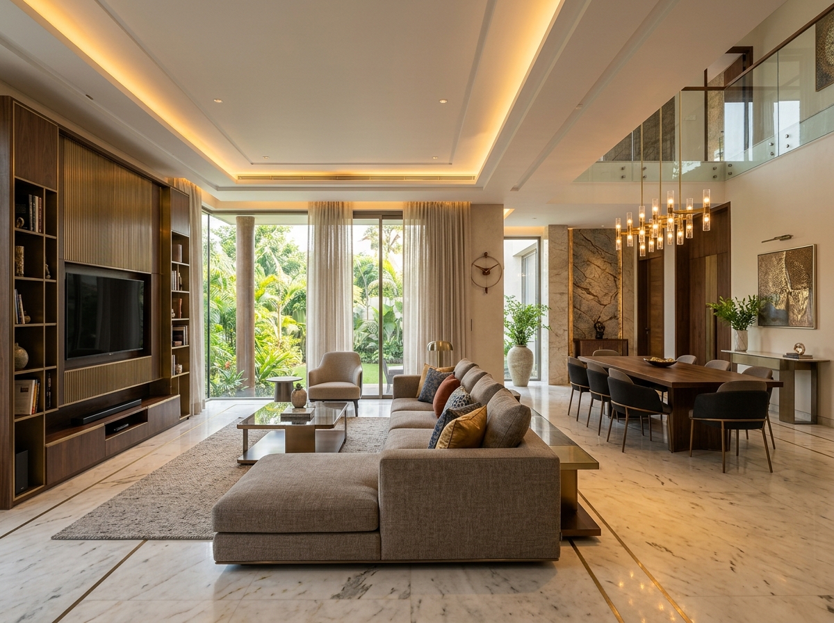 Contemporary Luxury Home Interiors in Hyderabad - Anjani Infra